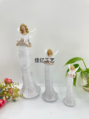 Commemorative Doll Angel Altar Imitation Woodcut Resin Crafts Decorative Ornaments with over 100 Million Sales in Northern Europe