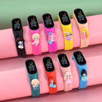 New Products in Stock Led Cartoon Children's Electronic Watch Sports Waterproof Middle School Student Doll Bracelet Electronic Watch Wholesale