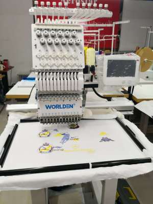 Single Head Computer Embroidery Machine 12 Colors High Speed Embroidery Machine Single Head Cap Embroidery Machine Automatic Multi-Function Computer Embroidery Machine