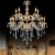 Gold Transparent 6-Head Crystal Chandelier Candle Chandelier European Lamp In The Living Room Restaurant Glass 8-Head Droplight 10-Head 12-Head