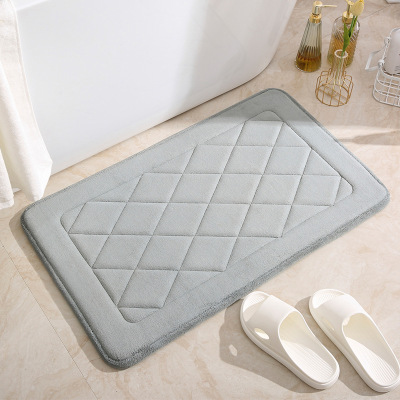 New Memory Sponge Cushion Door Mat Bathroom Non-Slip Bathroom Step Mat Living Room Carpet Kitchen Mat