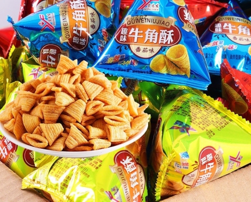 snack horn crisp crispy potato chips snack snack snack full box of internet celebrity leisure food