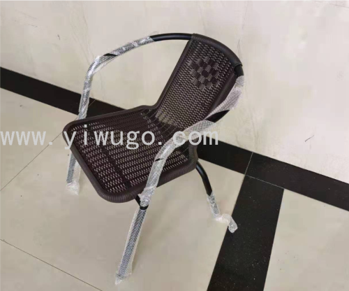 Plastic Rattan Chair PVC Plastic Rattan Outdoor Balcony Chair Coffee Shop Swing Chair