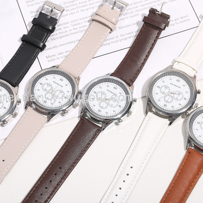 New Men's Inner Shadow Belt Watch Simple Digital Face Business Watch Factory Direct Sales