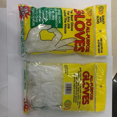 Disposable 10 Bagged Gloves... Disposable Vinyl Gloves 10 Bagged