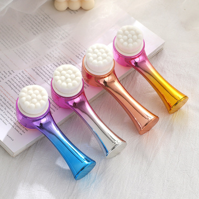 Double-sided Facial Cleaning Brush Scrubber Silicone Manual Face Wash Brushes 2 orders