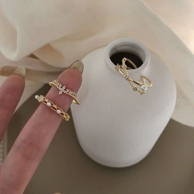 Japanese Style Mild Luxury Hollow Index Finger Ring Female Ins Tide Special-Interest Design Simple Fashion Personality Ring