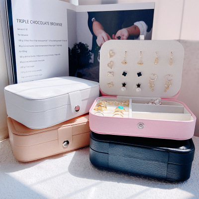Korean Style Pink High-End Simple Packing Box Ring Stud Display European Style Storage Gift Box Inner cosmetic case  