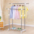 Wholesale Stainless Steel Double Rod Bold Clothes Hanger Removable Retractable Balcony Clothes Drying Hanger Indoor Hanger