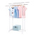 Clothes Hanger Floor Hanger Stainless Steel Folding Double Rod Retractable Cooling Cloth Rack Single Rod