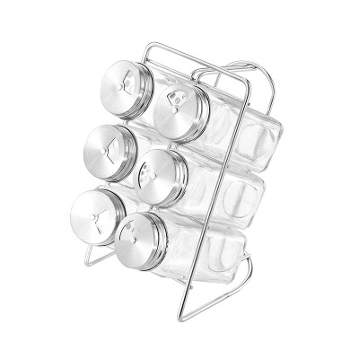 Factory Direct Supply Kitchen Stainless Steel Food Supplies Spice Rack Household Portable Seasoning Storage Rack