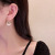Korean Affordable Luxury Style Zircon round Ring Earrings Women's High Sense Graceful Online Influencer Finely Inlaid Stud Earrings Sterling Silver Needle Ear Rings
