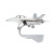 Metal Bayi Fighter Model New Products in Stock Fine Workmanship Stainless Steel Cutting Ornaments SMG Fighter