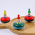 Wooden Cartoon Small Spinning Top Manual Rotating Gyro Boys and Girls 80 S Wooden Play Children Wooden Kindergarten