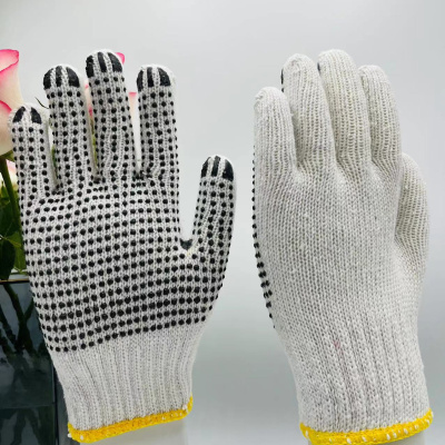 Manufacturers cotton yarn plastic gloves dispensing gloves labor insurance gloves wholesale
