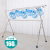 Folding Clothes Hanger Installation-Free Retractable Stainless Steel Mobile Balcony Double Rod Drying Rack Stall Hanger Clothes