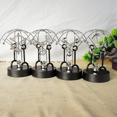 Metal Crafts Fan-Shaped Permanent Motion Instrument Chaos Swing Sports Table Student Kids Toys Home Decoration