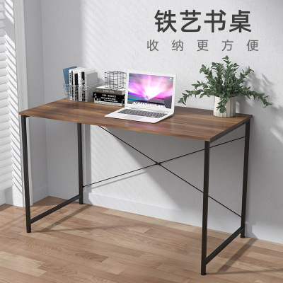 Exclusive for Cross-Border Home Desk Simple Computer Desk Study Desk Writing Desk Custom Ironwood