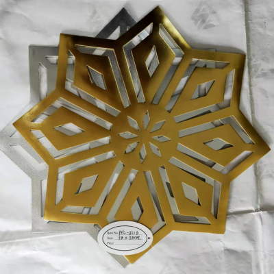 High-Grade PVC Gilding Thermal Shielded Table Mat Placemat Three-Dimensional Embossed Decorative Pad