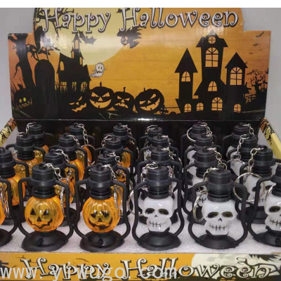 New Halloween Atmosphere Decoration Supplies Light-Emitting Candle Light Haunted House Decoration Oil Lamp Factory Wholesale