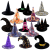 Halloween Props Dance Party Cos Hat Children's Hair Accessories Witch Witch Adult with Flower Strap Sand Pumpkin Hat