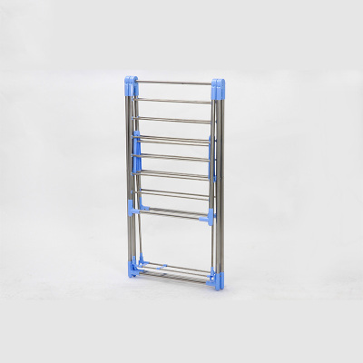 Wholesale Installation-Free Folding Clothes Hanger Floor Towel Rack Baby Diaper Rack Factory Supply