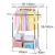 Wholesale Hanger Stainless Steel Double Rod Floor Clothes Hanger Indoor Hanger High Quality Drying Rack