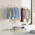 Stainless Steel Floor Clothes Hanger Balcony Retractable Hang the Clothes Shelf Movable Drying Rack Quilt Hanger