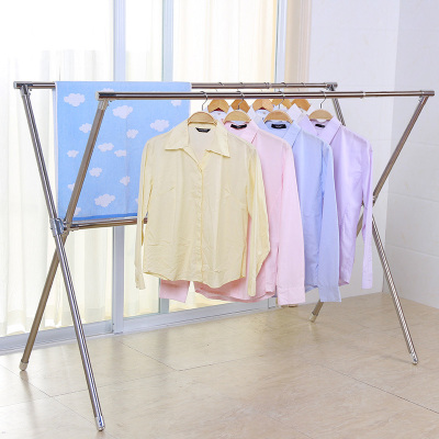Wholesale Supply Brand Stainless Steel Folding Clothes Hanger Aluminum Alloy Drying Rack X-Type Outdoor Quilt Hanger