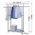 Wholesale Floor Hanger Metal Stainless Steel Laundry Rack Floor Balcony Indoor Hanger