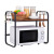 Iron Wood Structure Kitchen Microwave Oven Storage Rack Multifunctional Storage Rack with Hook Organizing Rack