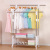 Wholesale Hanger Stainless Steel Double Rod Floor Clothes Hanger Indoor Hanger High Quality Drying Rack