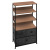 Customized Ironwood Series Multi-Functional Open Shelf Shelf Non-Woven Drawer Storage Cabinet Processable