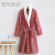 Bathrobe Coral Velvet Material Brocade Velvet Color Matching Nightgown Embroidered Pocket Absorbent Bath Towel 2022 New