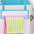 Kitchen Multi-Purpose Double Rod Door Back Towel Rack Nail-Free Traceless Cabinet Rag Rack Bathroom Debris Racking