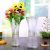 European-Style Large Transparent Glass Vase Living Room Decoration Flower Arrangement Hydroponic Rich Bamboo Dried Lily Flower Floor Ornament