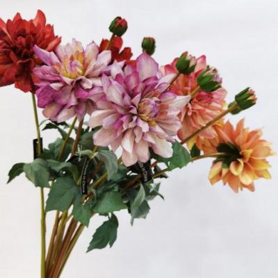 Wholesale High-End Artificial Flowers Artificial Flower Fake Flower Red Concubine Dahlia for Home Hotel Decoration