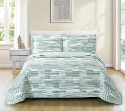 New European Summer Blanket Yarn-Dyed Polyester Cotton Bedding Three-Piece two-Side Jacquard Home Textile Bedspread