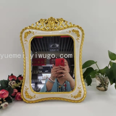 Alloy Plastic Pearls Mirror Plastic Crafts Photo Frame