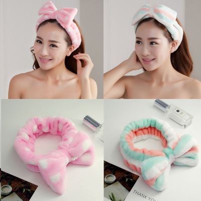 Korean Bow Online Influencer Fashion Korean Fancy Hair Band Sports Yoga Makeup Headband Hair Accessories Factory Wholesale