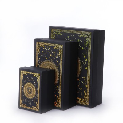 Gift Box Empty Paper Box Tiandigai Black Packaging Box Printing Logo Exquisite Gift Box Wholesale