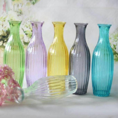 Nordic Hydroponic Glass Vase Color Transparent Dried Flower Vase Desktop Fresh Furnishings Living Room Decoration Wholesale