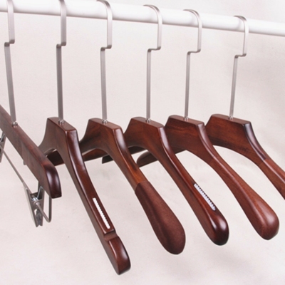 Clothes Hanger Clothing Store Special Women's Clothing Children Wooden Anti-Slip Big Chapelet Hook Household Hanger Clothes Seamless Suit Clothes Hanger