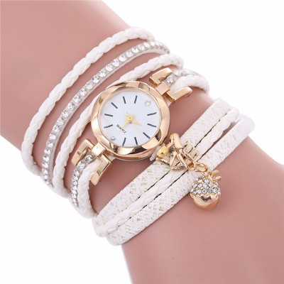 Factory in Stock Hot Sale at AliExpress Women's Quartz Watch Fashion up Woven Thin Strap Women's Watch Long Belt Winding Watch Women