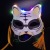 New Glowing Tiger Mask Wholesale Net Red Fox Cat Mask Night Market Stall Funny Ball Ecat Mask