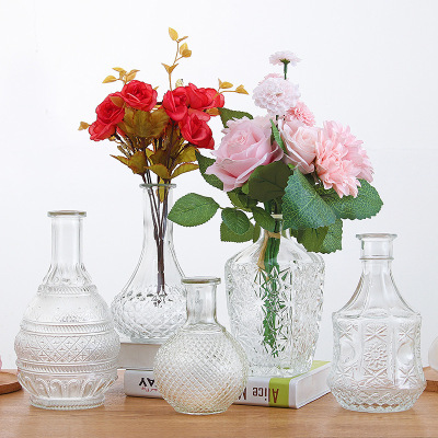 Nordic Instagram Style Glass Vase Retro Creative Vase Hydroponics Home Decoration Hydroponic Vase Decoration Insert