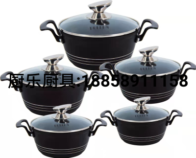 Imitation Die-Cast Aluminum Pot Non-Stick Pan Kitchen Supplies Stockpot Household Cookware Foreign Trade Hot Selling Product Spot Supply