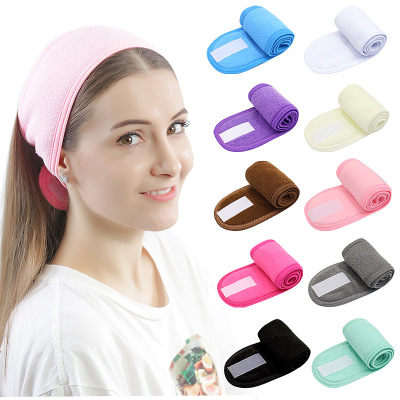 Velcro Sports Yoga Confinement Headscarf Headband Double-Layer Headscarf European and American Sweat-Absorbent Anti-Slip Running Knitted Hair Accessories