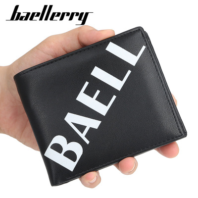 Baellerry Wallet Men's Short Korean Style Multiple Card Slots Horizontal Driving License Coin Purse Thin Section Zipper Wallet