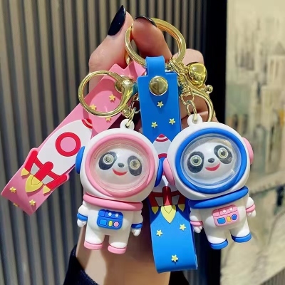 Astronaut Keychain Spaceman Student Schoolbag Pencil Case Stationery Pendant PVC Soft Rubber Doll Small Gift